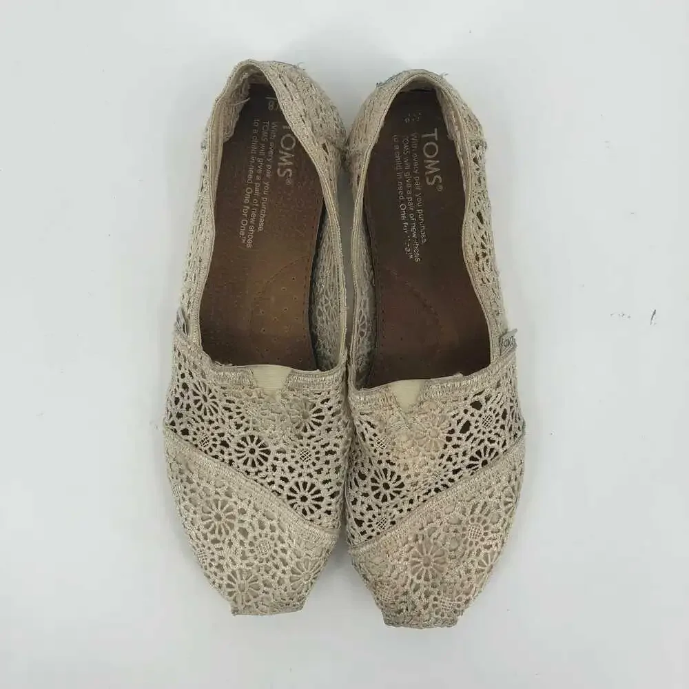 Toms Cream Stretch Espadrilles | Perfect for Any Season